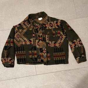 Entro Earthy Toned Geometric Jacket